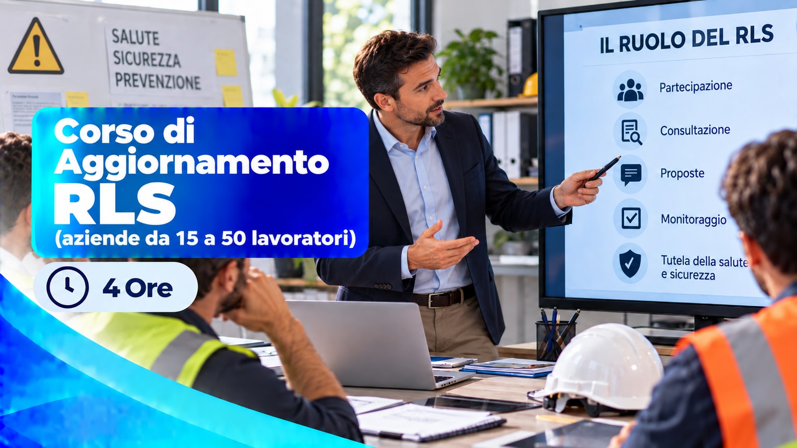 Corso di Aggiornamento per RLS (da 15 a 50 Lavoratori) — 4 Ore