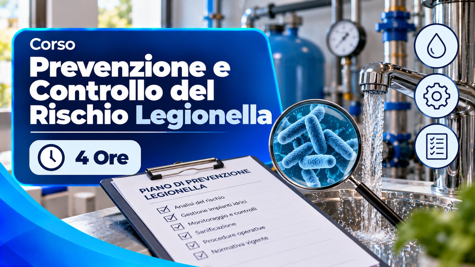 Corso Prevenzione e Controllo del Rischio Legionella — 4 Ore